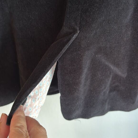 GAP Vintage Velvet Blazer with Belt women black suit jacket with tie size 13 GUC - Picture 10 of 10